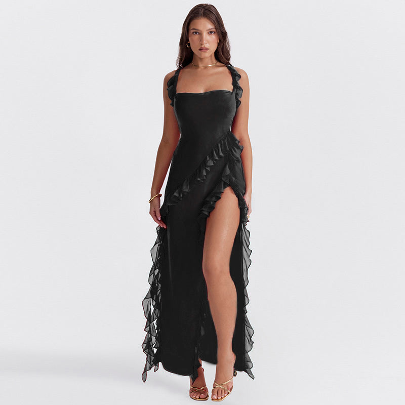 Antonella | Lungo scialle boho con volant