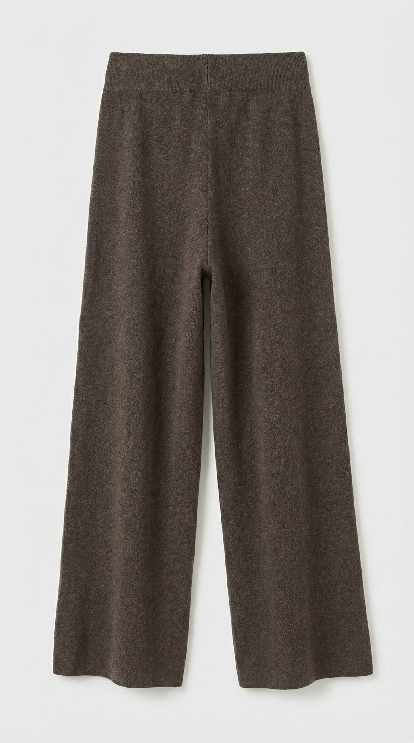 Milos - 100% Merino Woolen Wide Leg Pants Brown