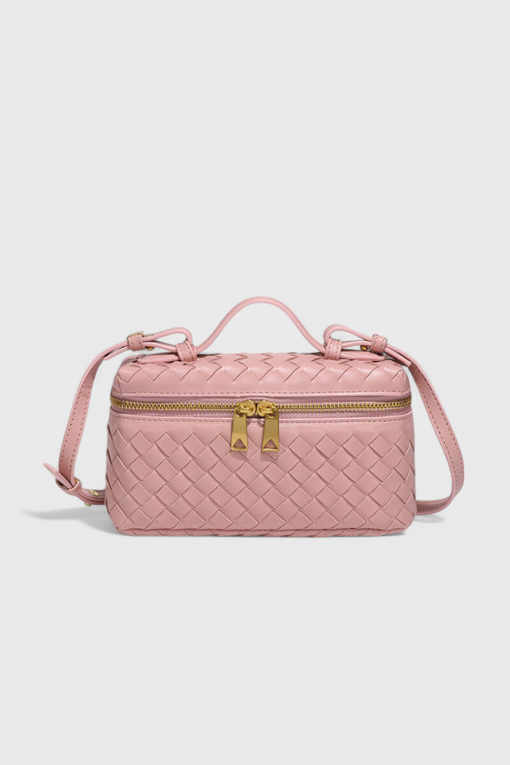 Milla | Mini borsa intrecciata con accessori dorati