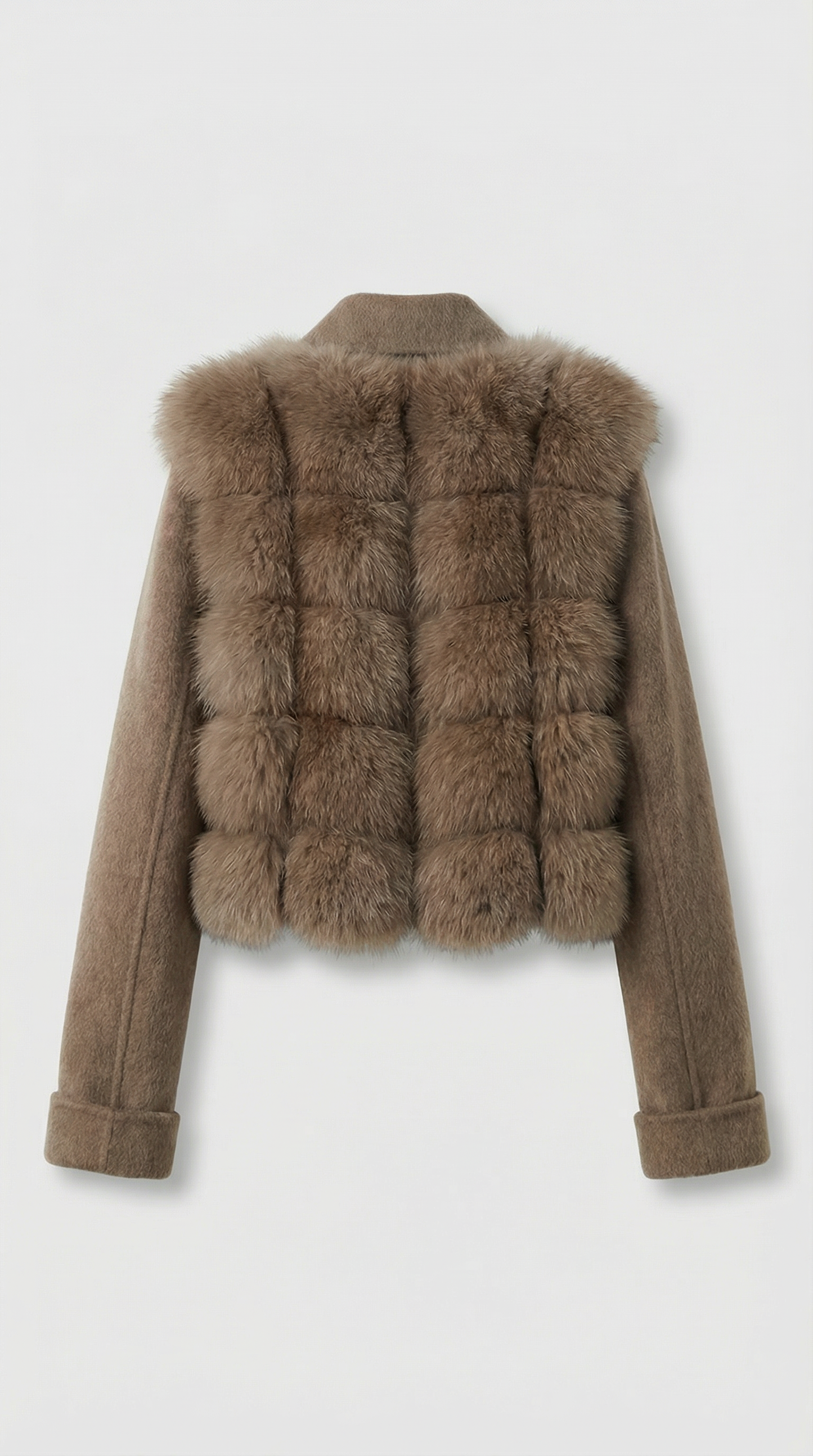 Thorne - Natural Fox Fur and Wool Coat