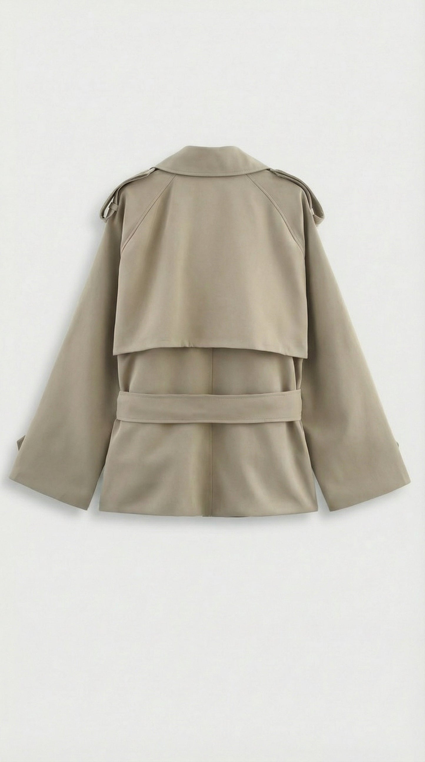 Mave - Vintage Look Short Wind Coat Khaki