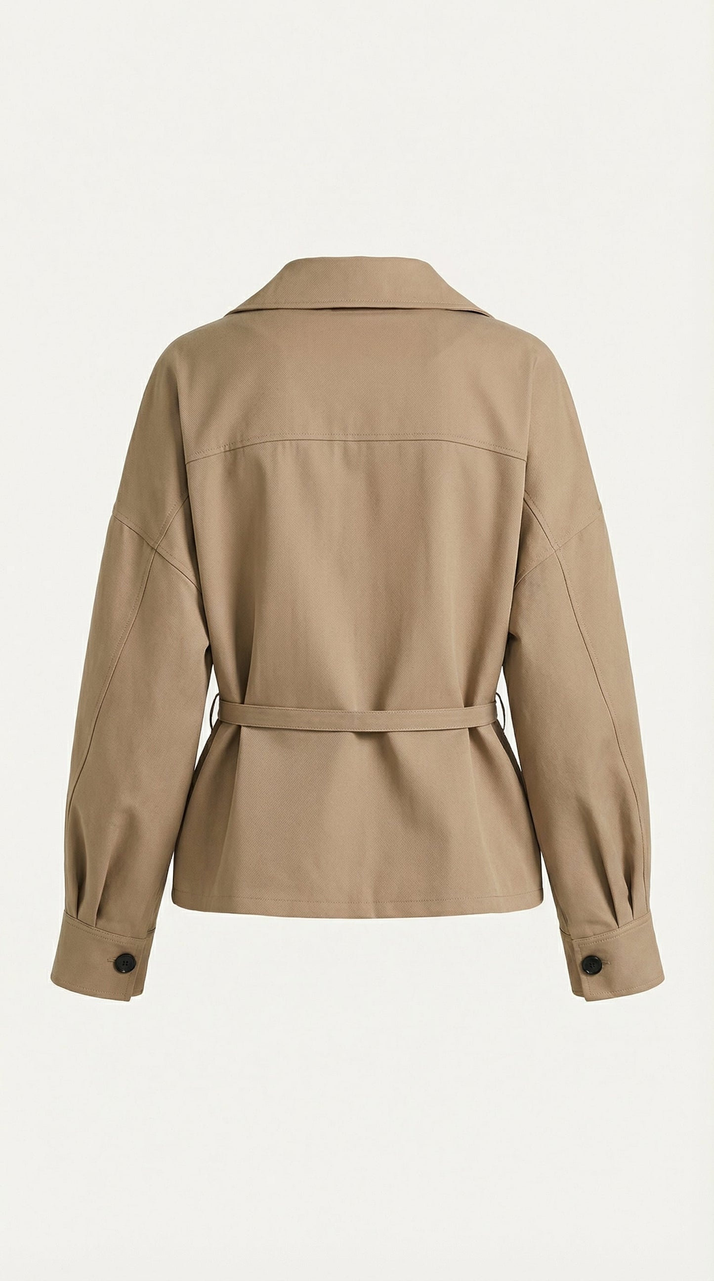 Olea - Modern Vintage Turn-Down Collar & Lace Up Pocket Short Jacket