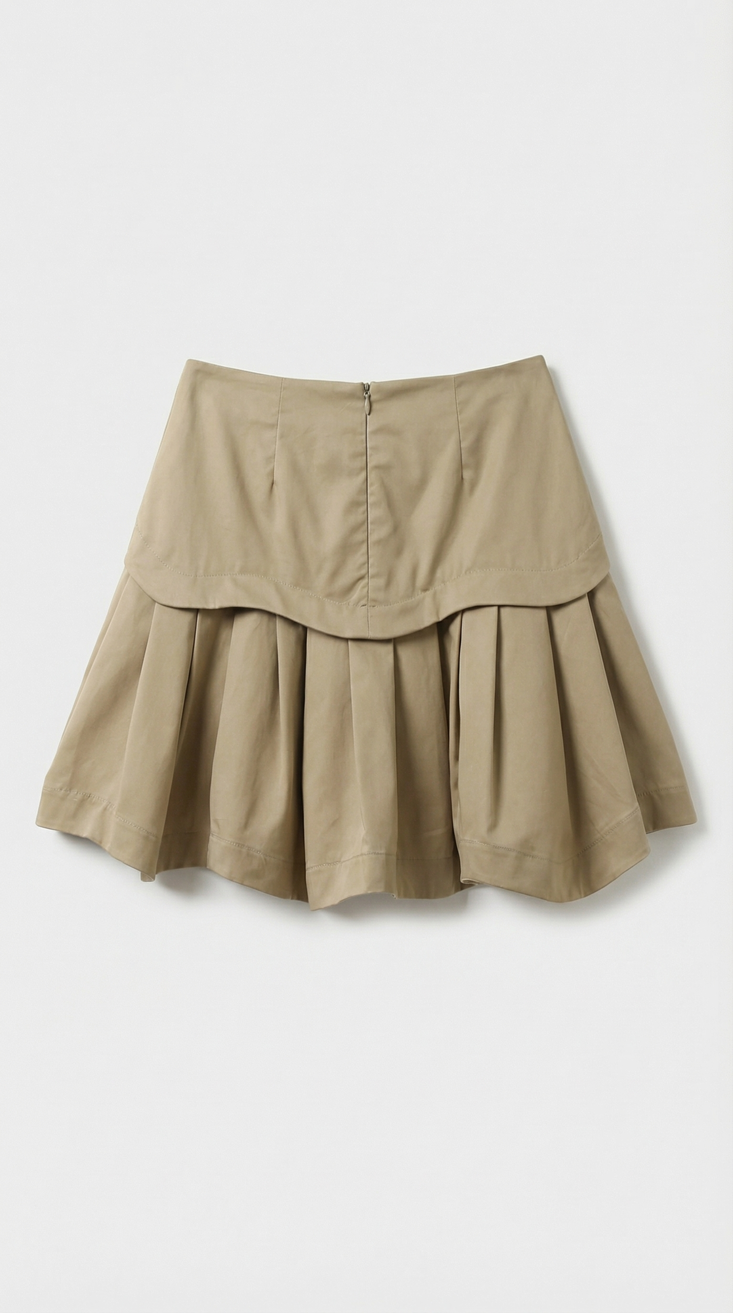 Aso - Scalloped Tiered Mini Skirt