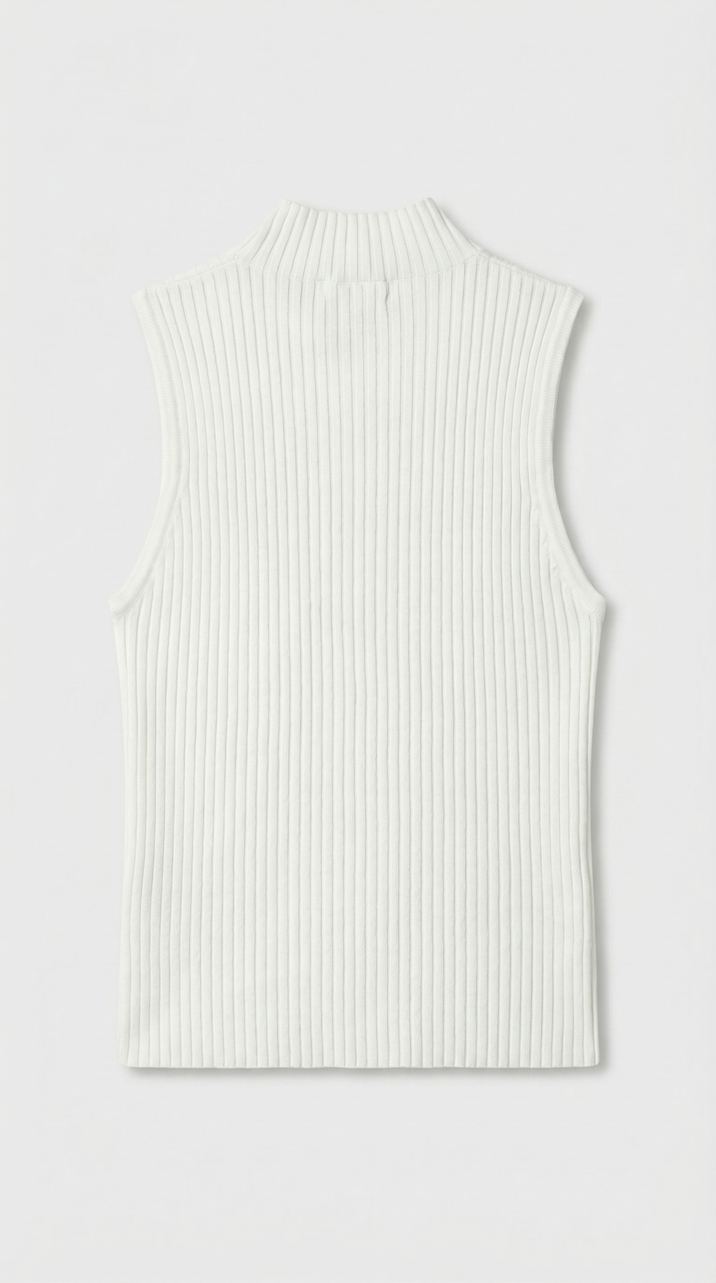 Corso - Keyhole-Detail Sleeveless Ribbed Top White