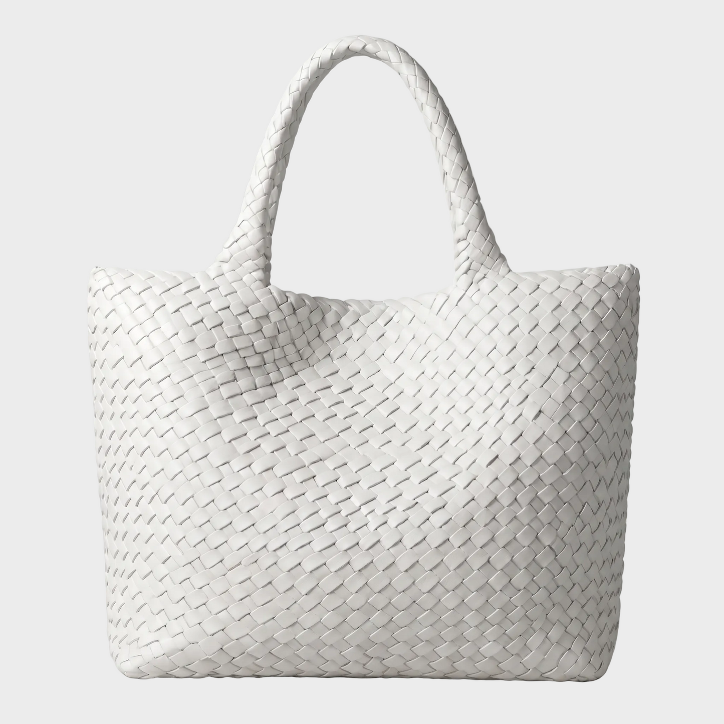 Intreccia | Borsa tote in lana e pelle lavorata a mano