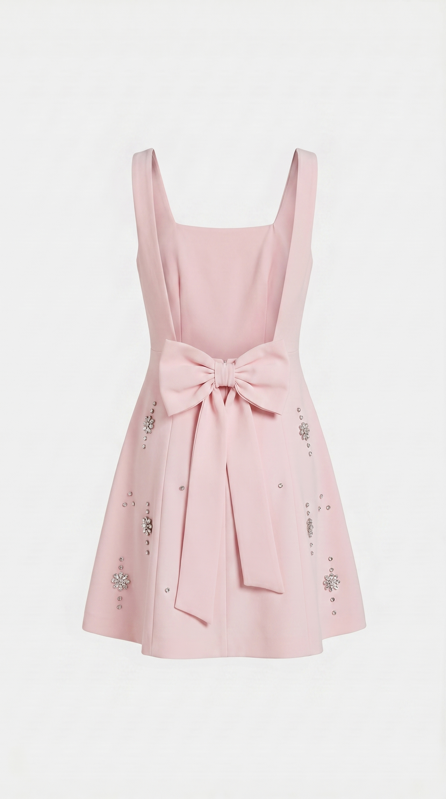 Mona - Crystal-Embellished A-Line Mini Dress Pink