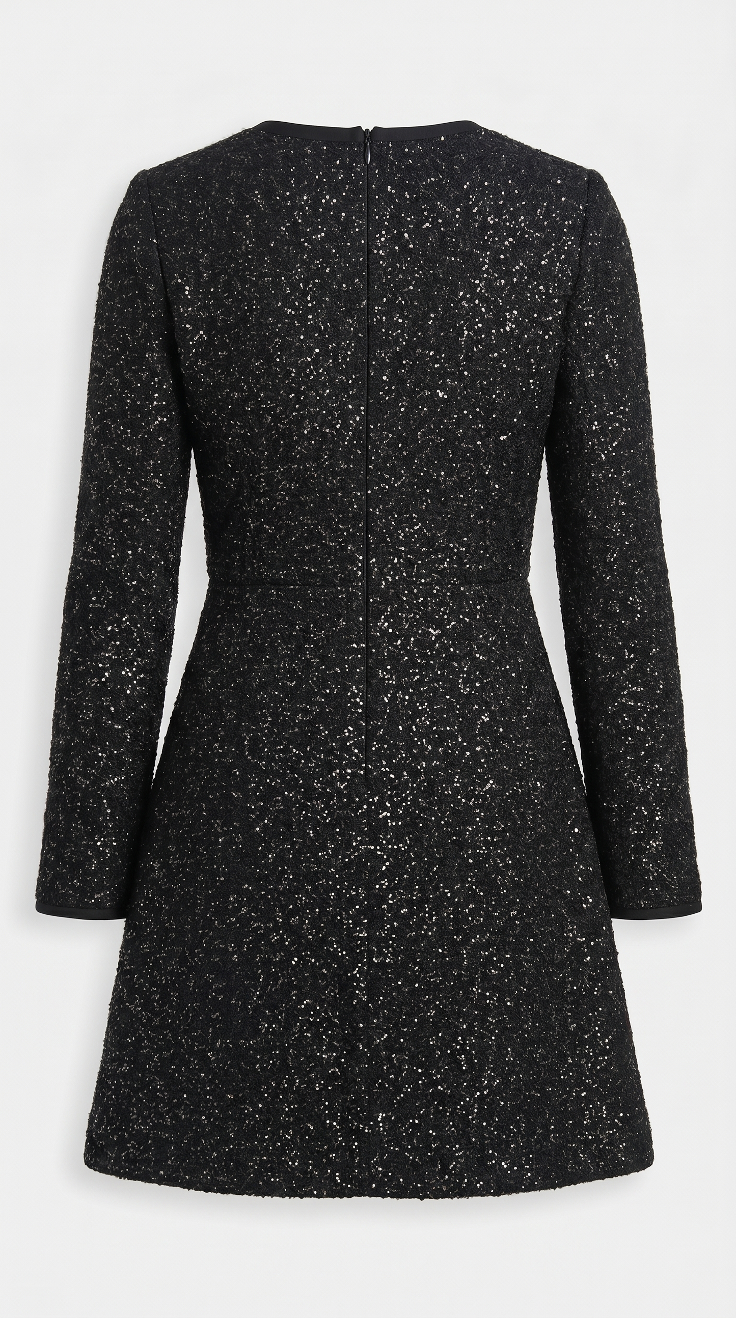 Glaven - Long Sleeve Slim Short Dress with Stylish Bow Accents