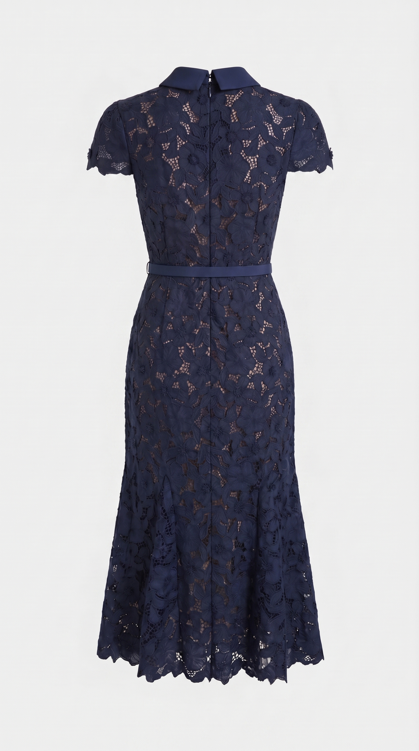 Dune - Belted Floral Lace Midi Dress