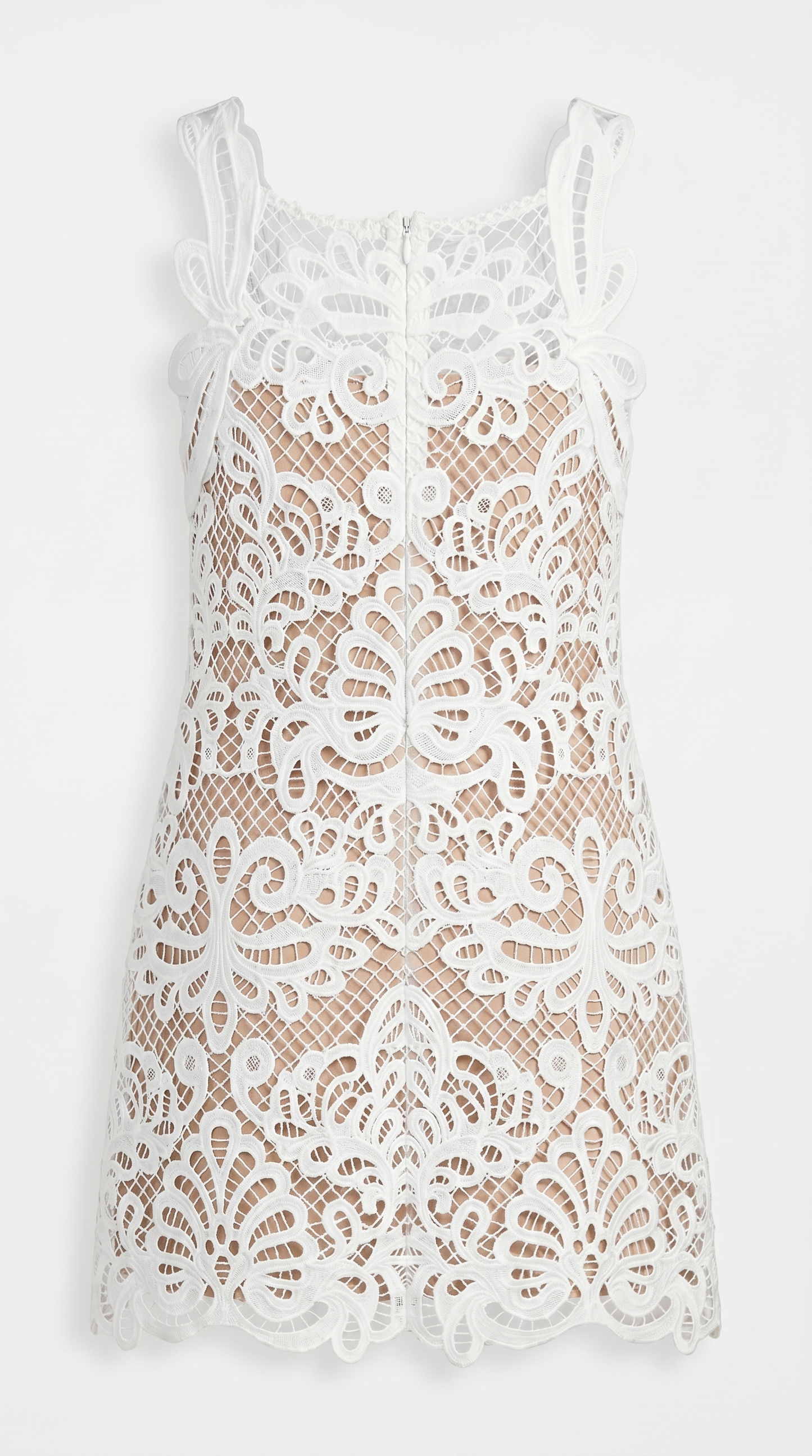 Amal - Graphic Guipure Lace Mini Dress
