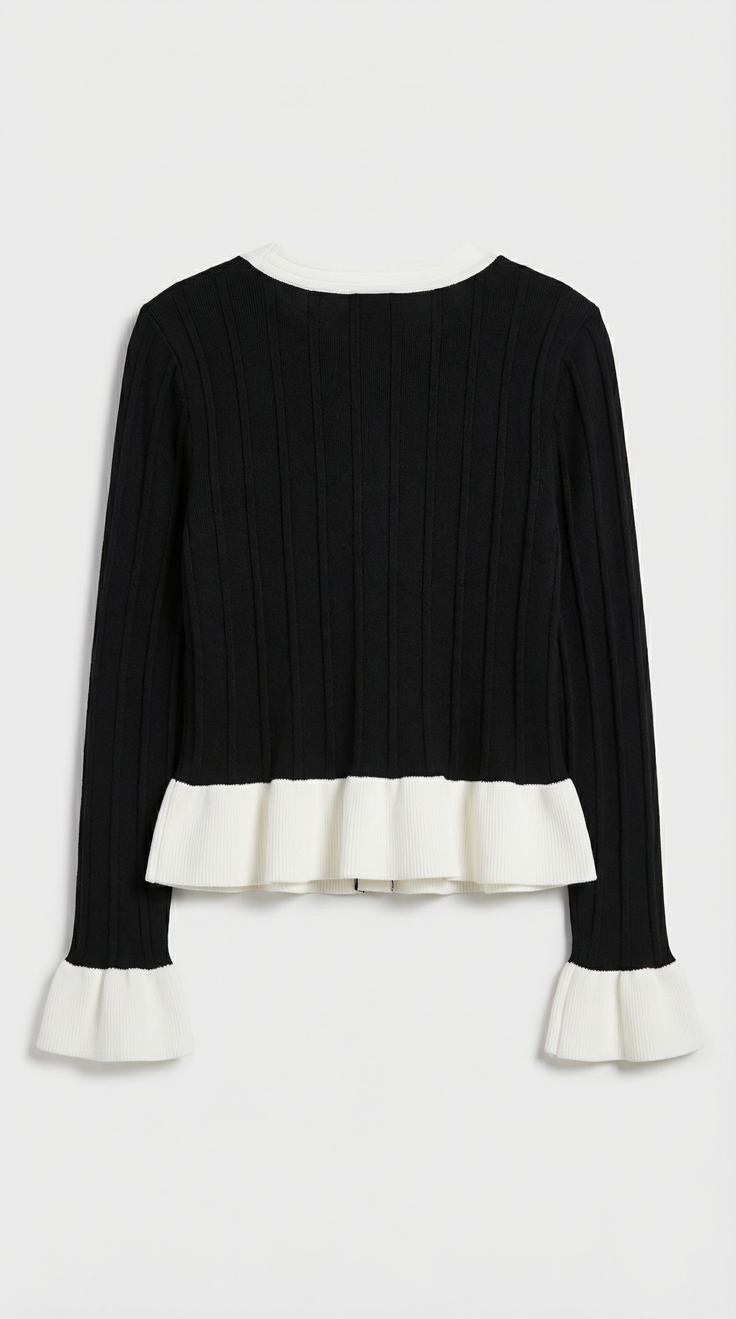 Casso - O-neck Cardigan with Elegant Flare Sleeve