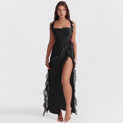 Antonella | Lungo scialle boho con volant