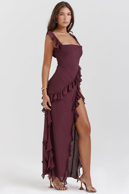 Antonella | Lungo scialle boho con volant