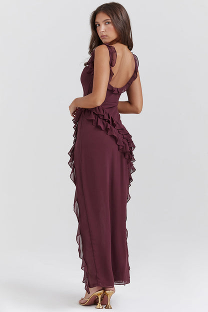 Antonella | Lungo scialle boho con volant