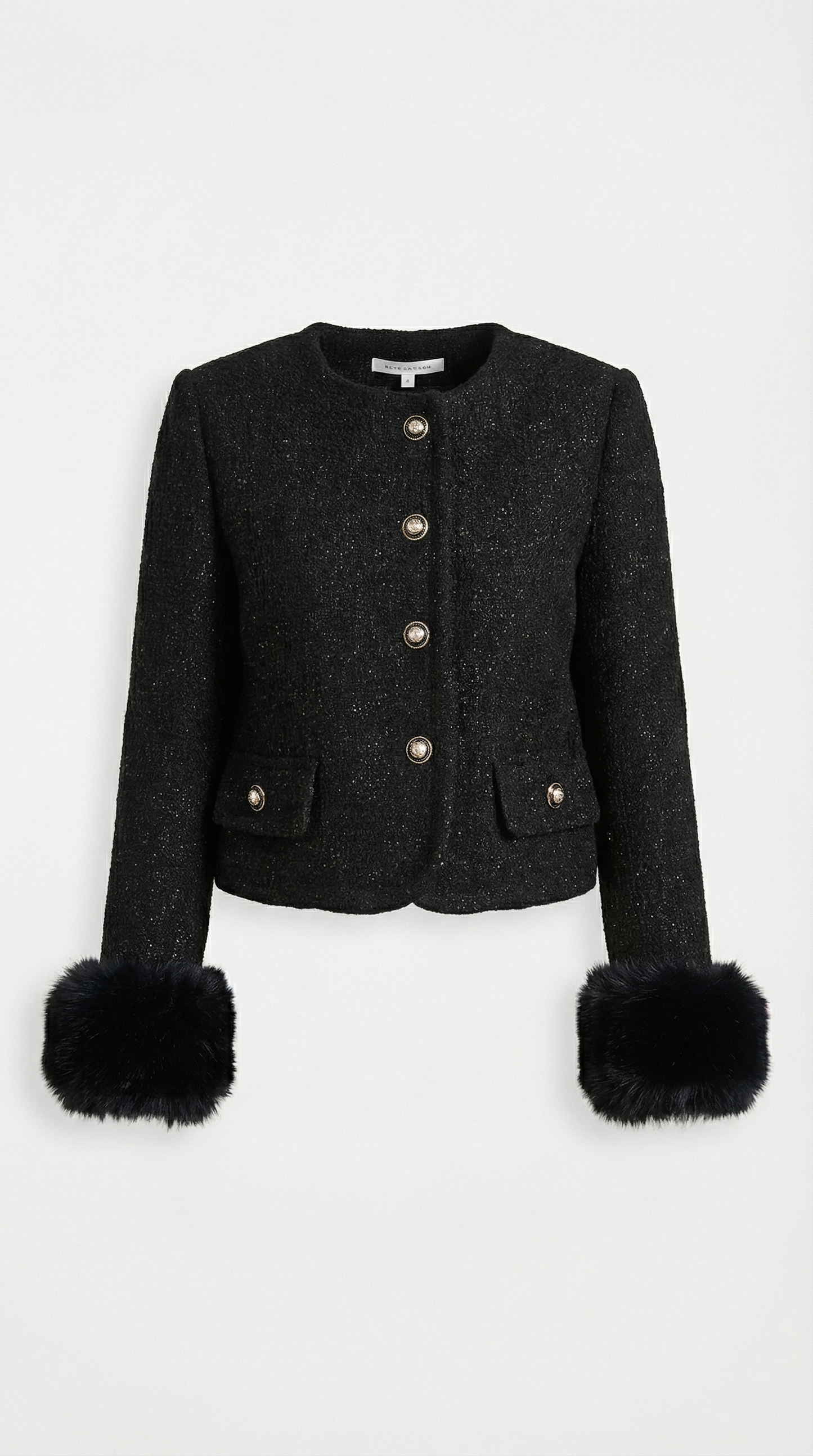 Moraine - Black Stylish Jacket and Half Skirt Set