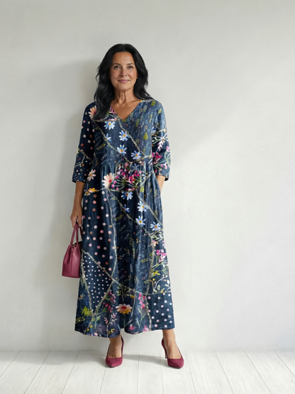 Carmela | Abito midi a fiori per occasioni speciali
