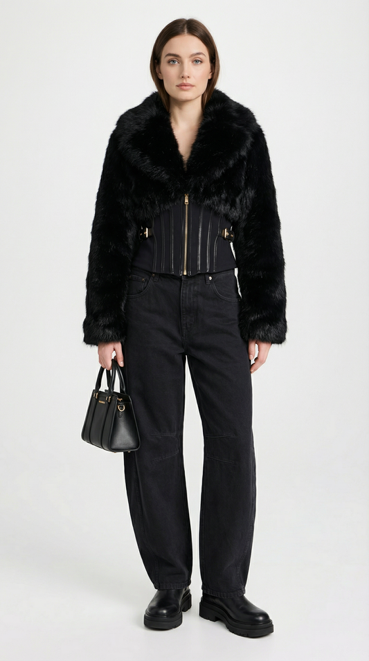 Flores - Fusion Long Sleeve Fur Jacket