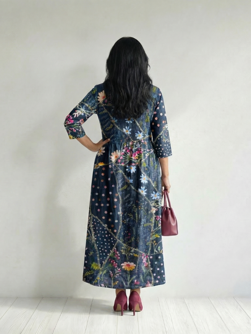 Carmela | Abito midi a fiori per occasioni speciali