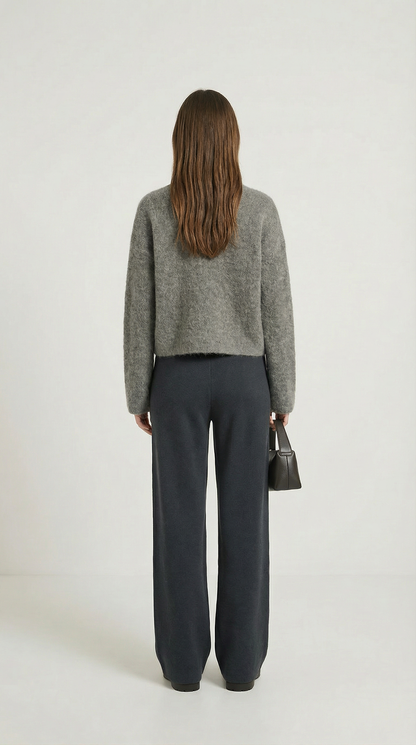 Heron - Double Breasted Fluffy Knitted Cardigan