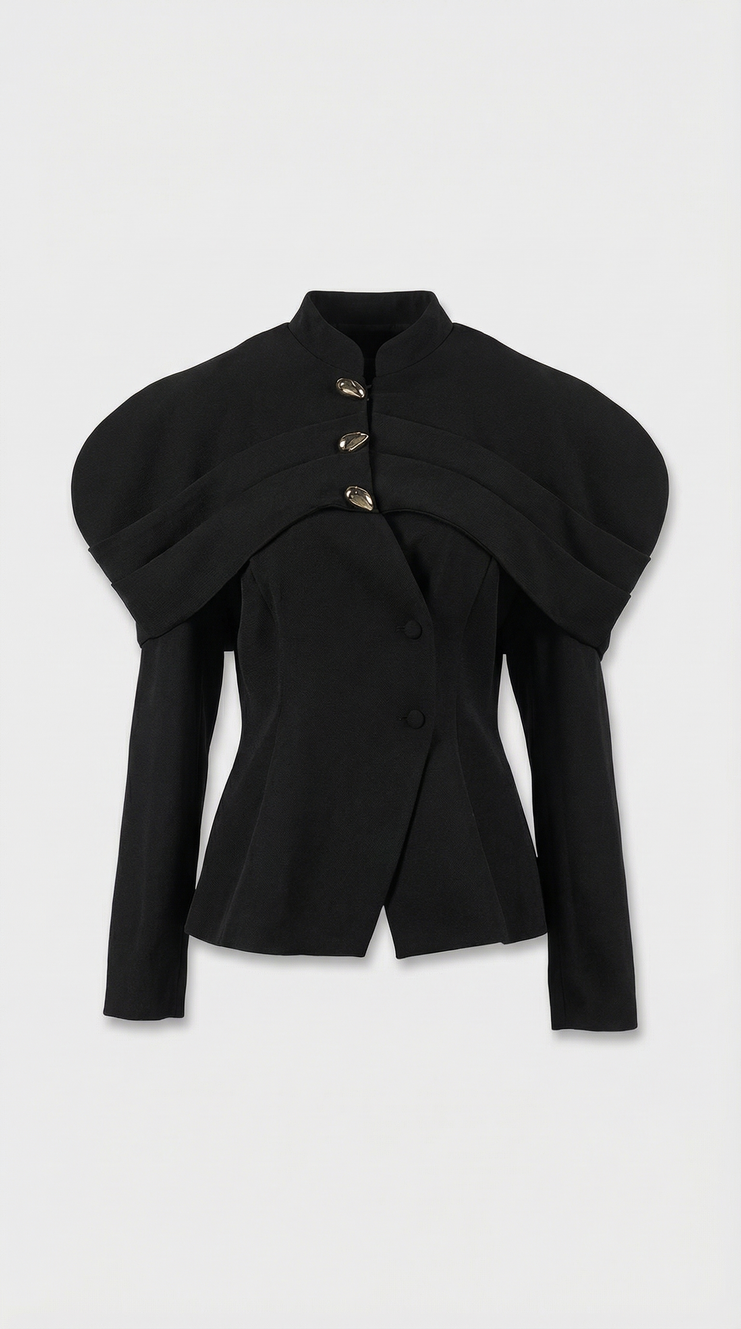 Obsidian - Gold Buttons Elegant Blazer Jacket