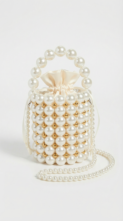 Ora - Handmade Pearl Shoulder Tote Bag