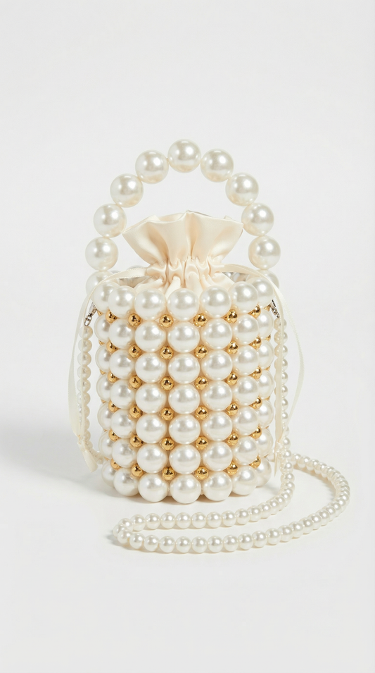 Ora - Handmade Pearl Shoulder Tote Bag