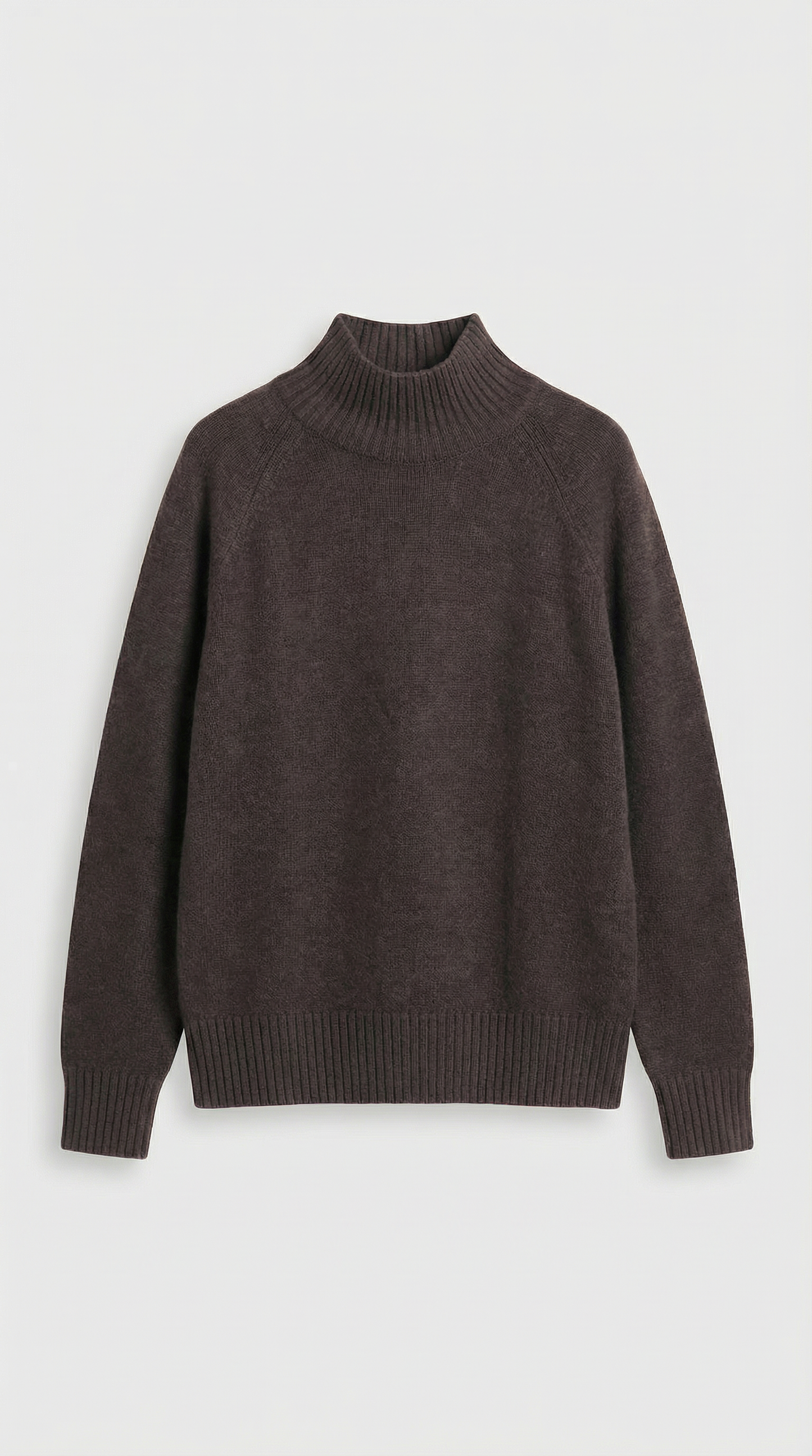 Vilo - 100% Wool Set with Thick Sweater and Wide Pants Brown