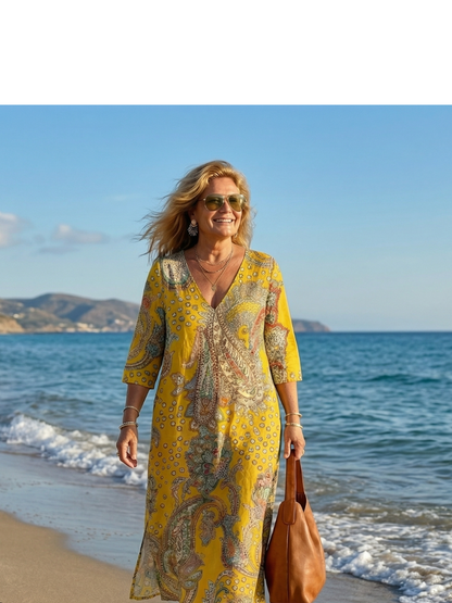 Ramona | Vestido Midi Paisley Suave