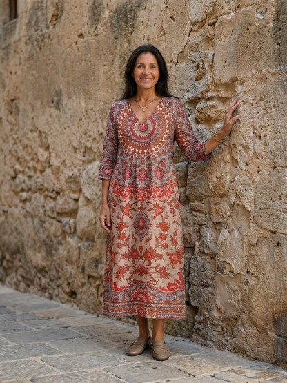 Luciana | Abito midi dalla linea armoniosa
