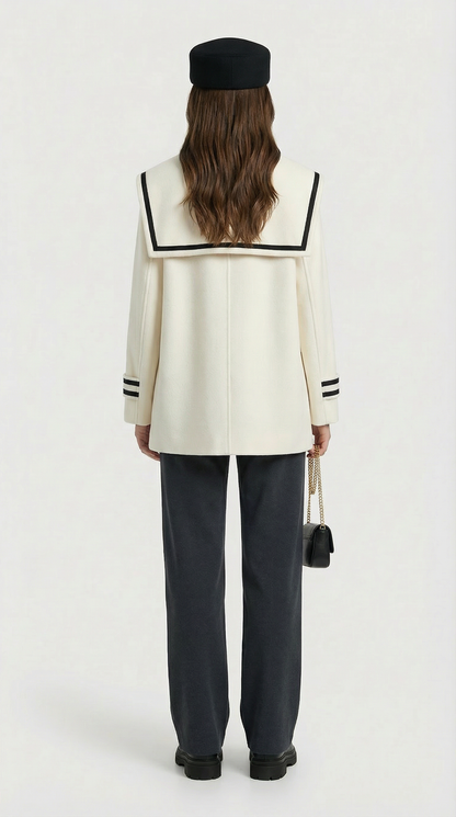 Frosta - Loose Sailor Coat with Large Pocket