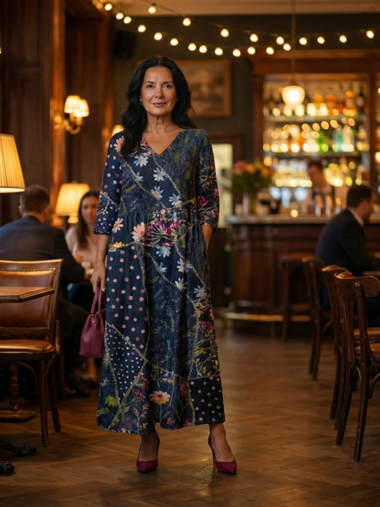 Carmela | Abito midi a fiori per occasioni speciali