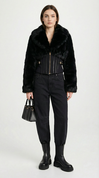 Flores - Fusion Long Sleeve Fur Jacket
