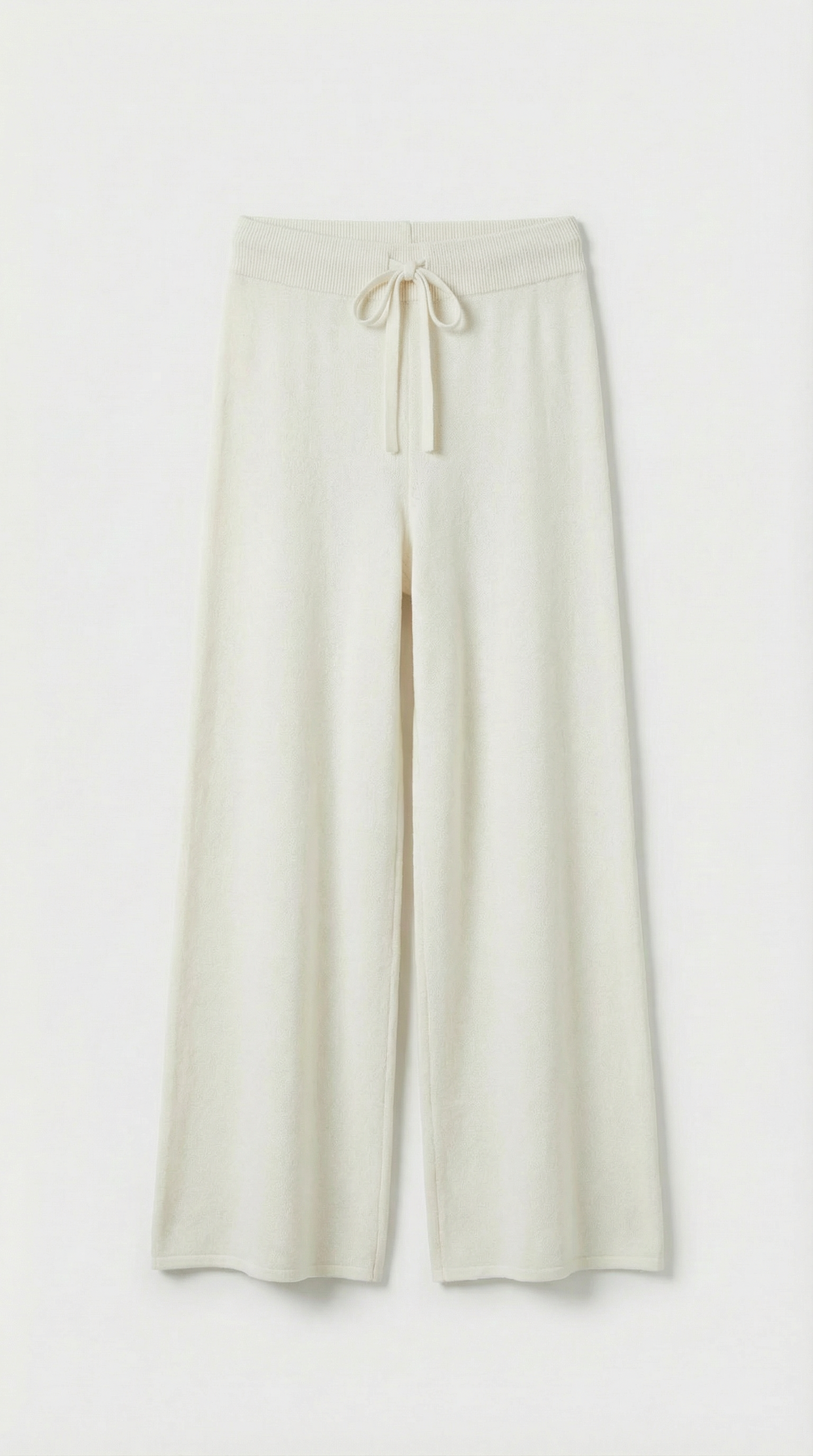 Vilo - 100% Wool Set with Thick Sweater and Wide Pants White