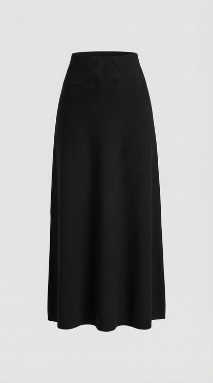 Caldera - Slimming Knitted Top with Bow Accents and Skirt Set