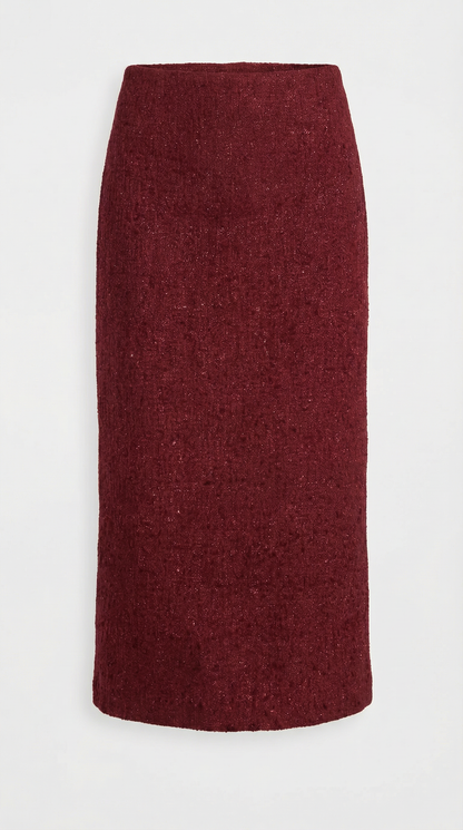 Moraine - Red Stylish Jacket and Half Skirt Set