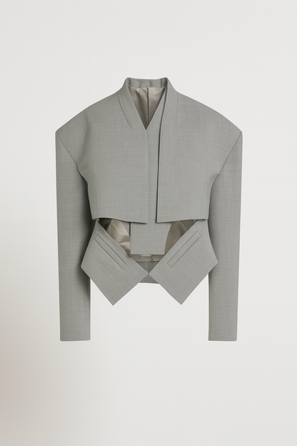 Karnel - Asymmetric Jacket with Cropped Silhouette