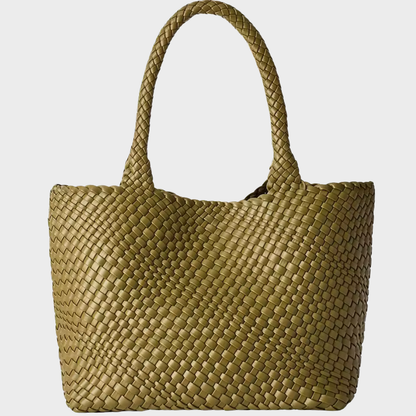 Intreccia | Borsa tote in lana e pelle lavorata a mano