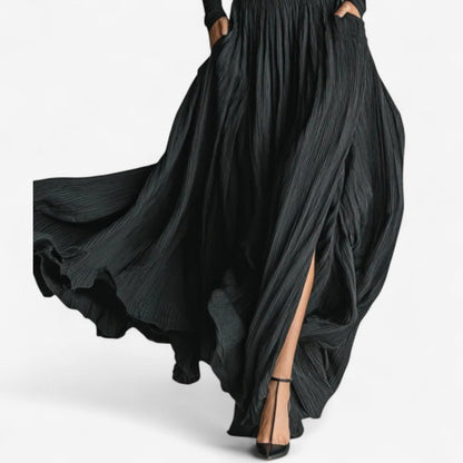Eleonora | Elegante cappotto lungo plissettato