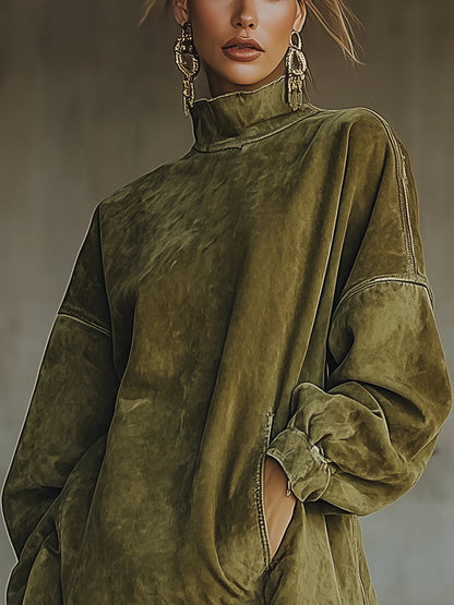Ottavia | Cappotto corto in camoscio con frange