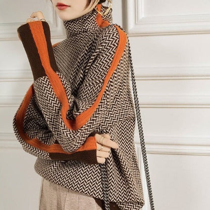 Amelia | Jersey de cuello alto con rayas