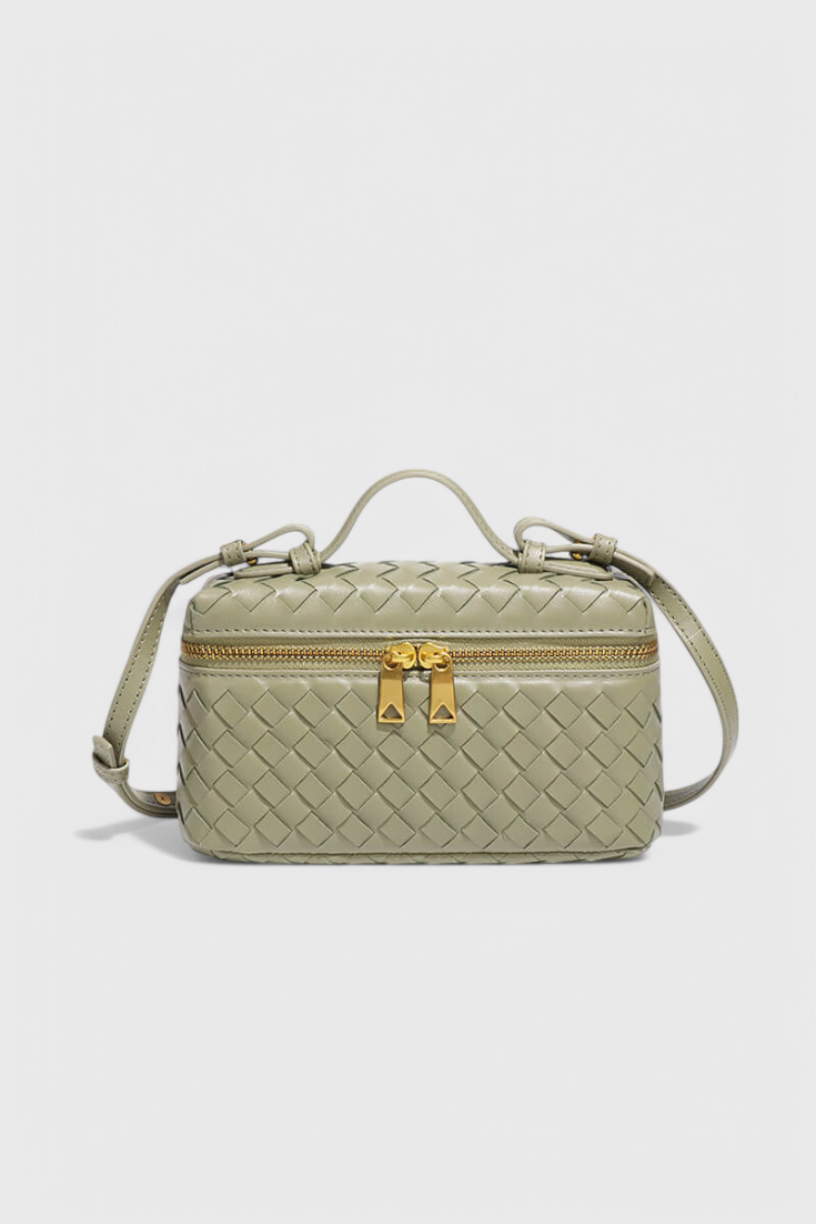Milla | Mini borsa intrecciata con accessori dorati