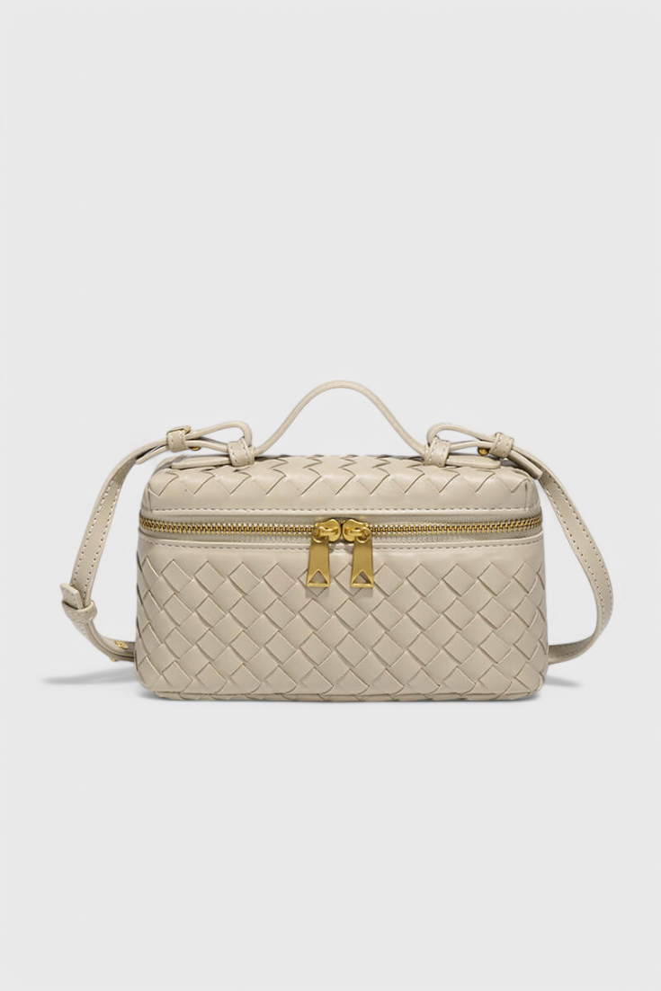 Milla | Mini borsa intrecciata con accessori dorati