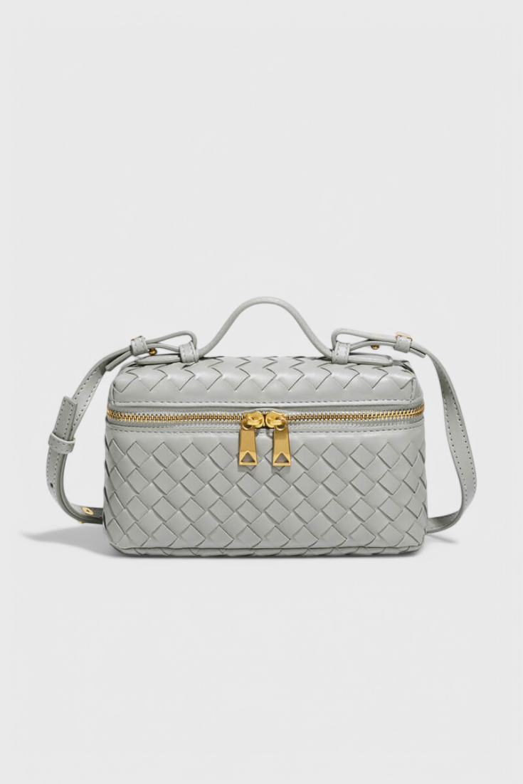 Milla | Mini borsa intrecciata con accessori dorati