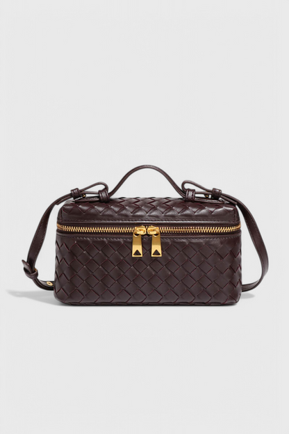Milla | Mini borsa intrecciata con accessori dorati