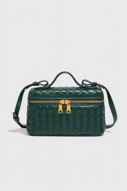 Milla | Mini borsa intrecciata con accessori dorati