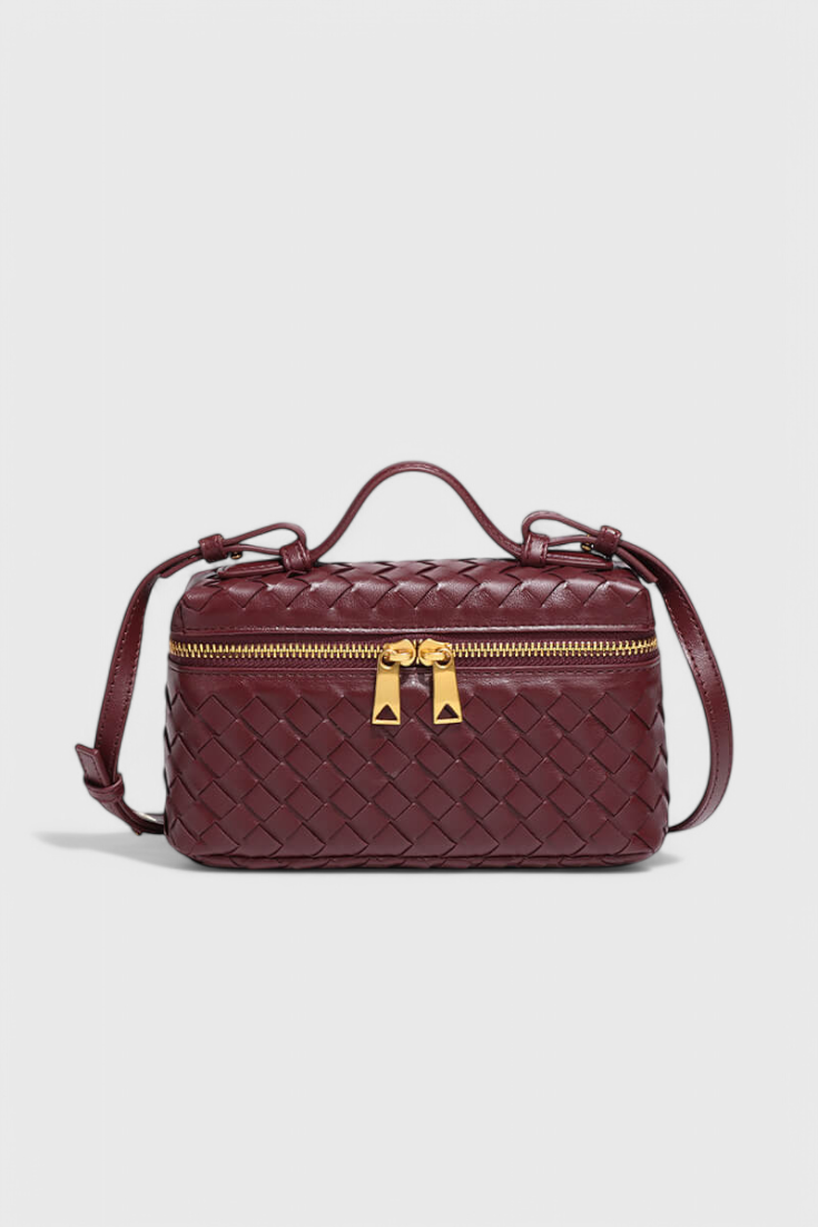Milla | Mini borsa intrecciata con accessori dorati