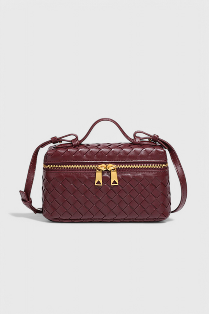 Milla | Mini borsa intrecciata con accessori dorati