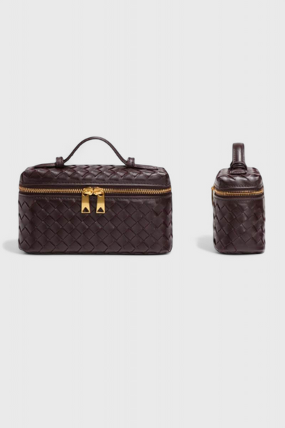 Milla | Mini borsa intrecciata con accessori dorati