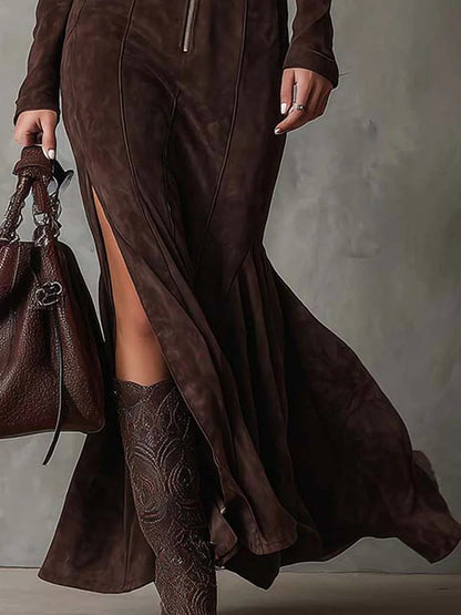 Livia | Elegante cappotto lungo con vita