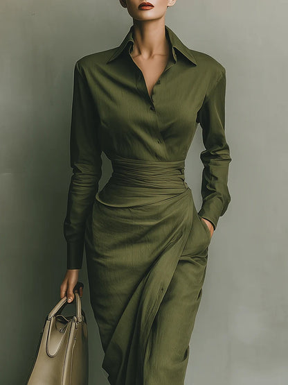 Lavinia | Elegante cappotto lungo con vita