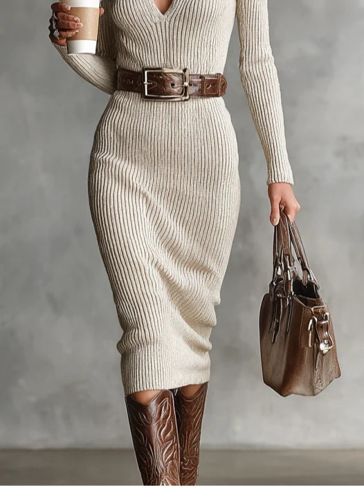 Ginevra | Abito in maglia elegante con vita